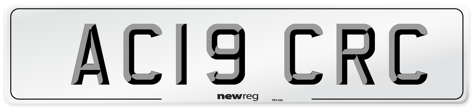 AC19 CRC Number Plate from New Reg